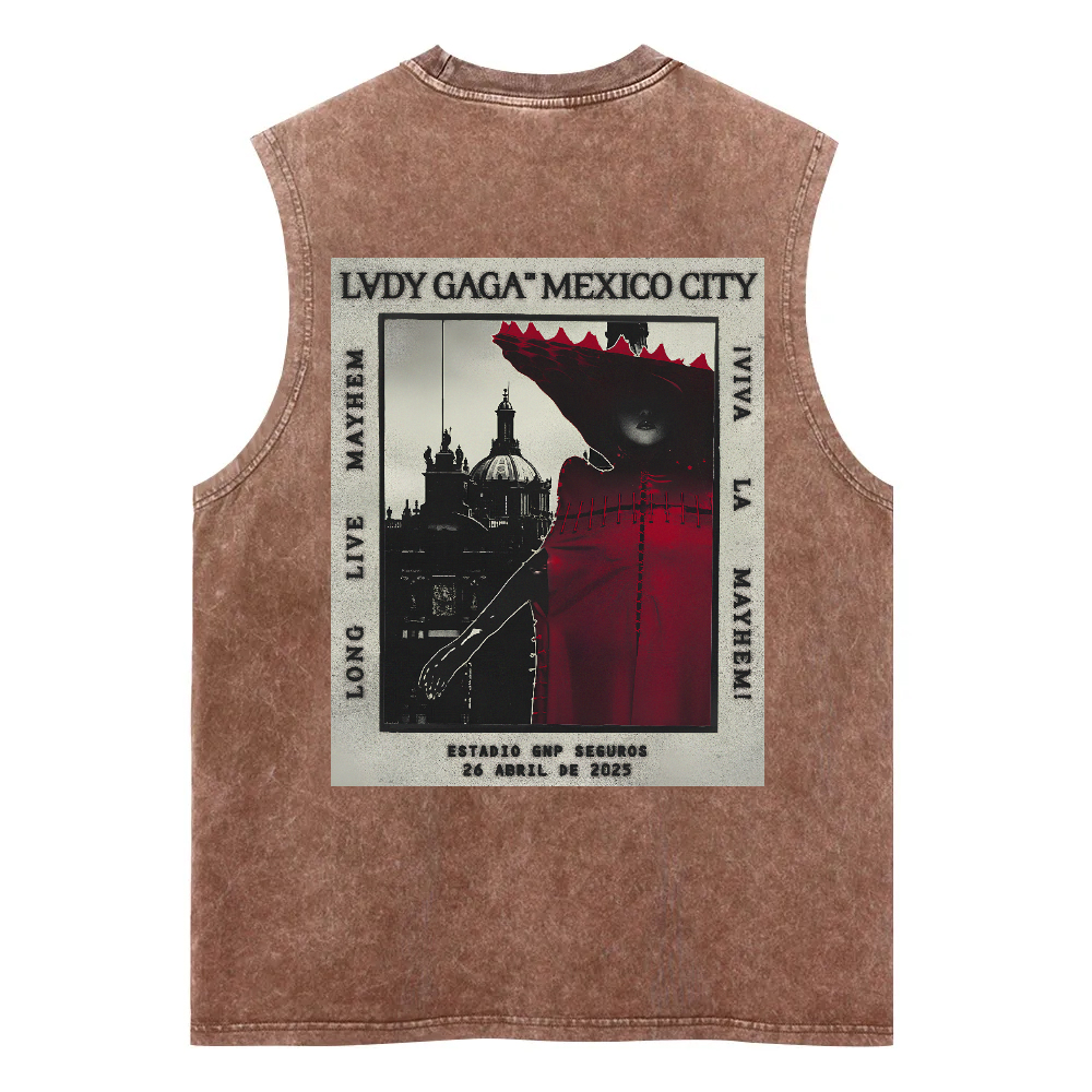 Lady Gaga Mayhem Washed Fitness Tank Top