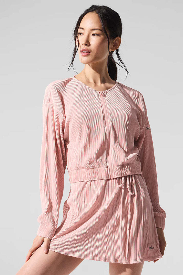 CROPPED MICRO PLISSE JACKET