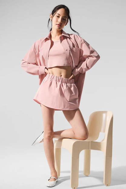 PINSTRIPE DAYLIGHT MINI SKIRT