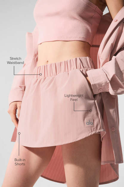 PINSTRIPE DAYLIGHT MINI SKIRT