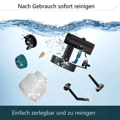 Akku-Hochdrucksprühpistole mit 2 Batterien