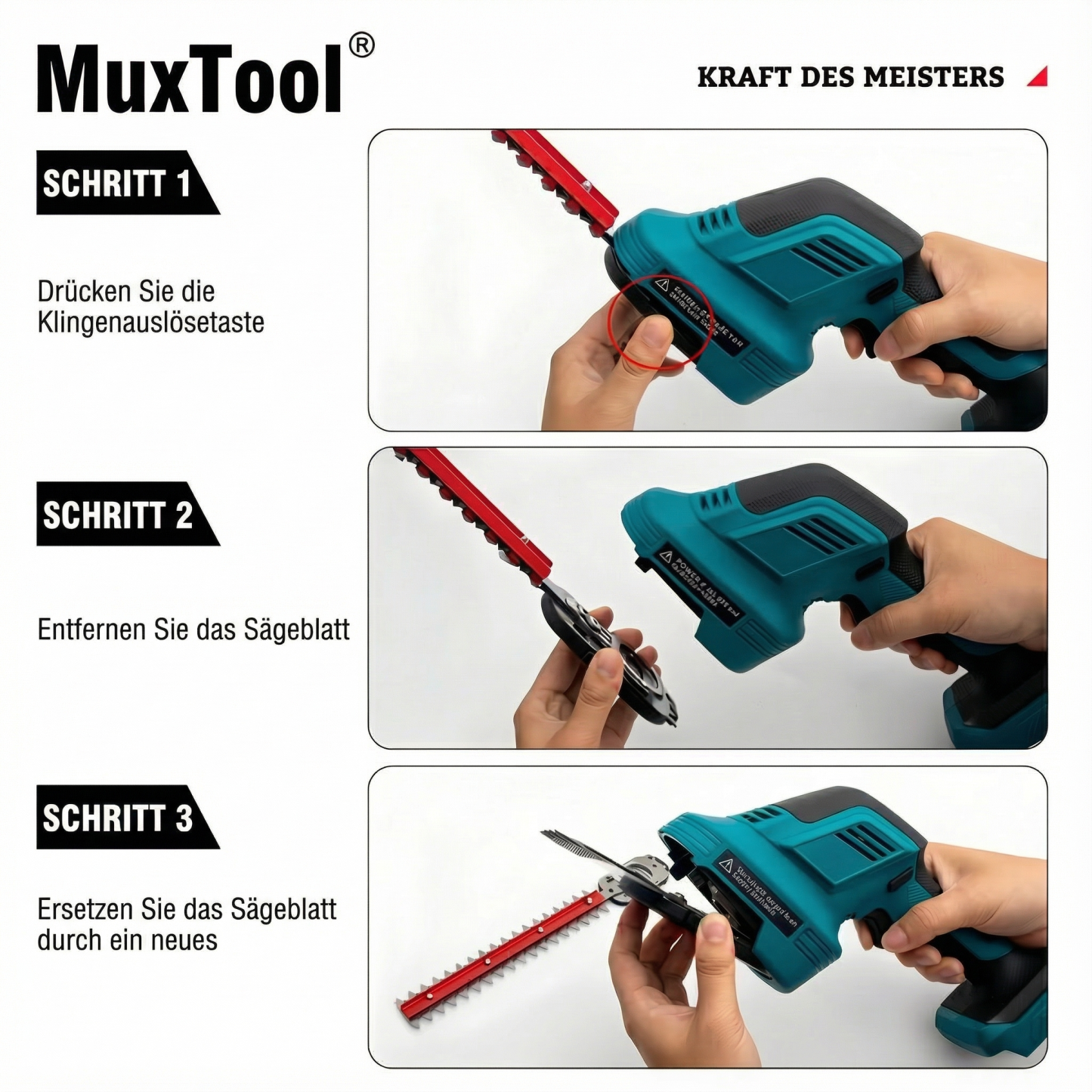2‑in‑1 Kabellose Heckenschere mit 2 Akkus – Leichter und kompakter Gras‑ und Strauchschneider für Garten und Rasen