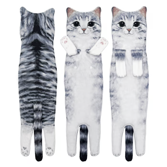 🎁 Early Christmas Sale 🎅 Funny Cat Hand Towels