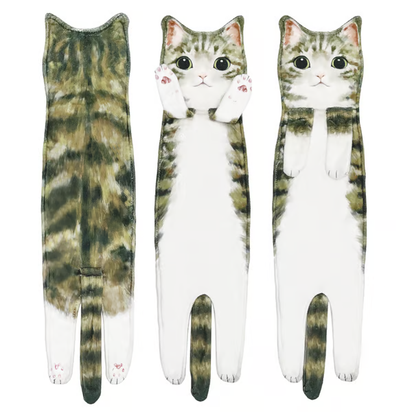 🎁 Early Christmas Sale 🎅 Funny Cat Hand Towels