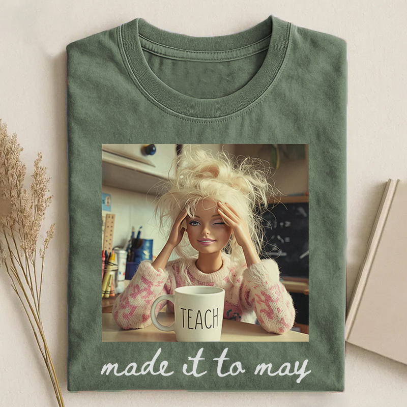 Last Day of School Teacher Doll Face Meme T-shirt