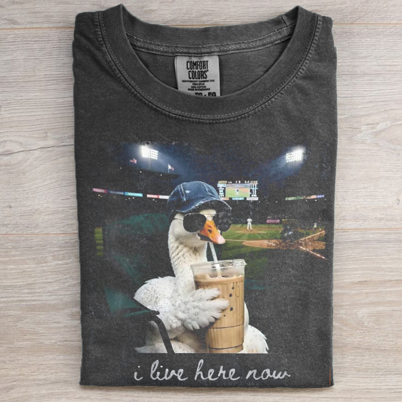 I Live Here Now Goose T-shirt