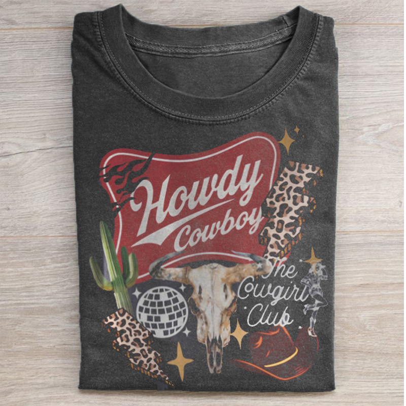 Vintage Cowboy Skull Disco T-shirt