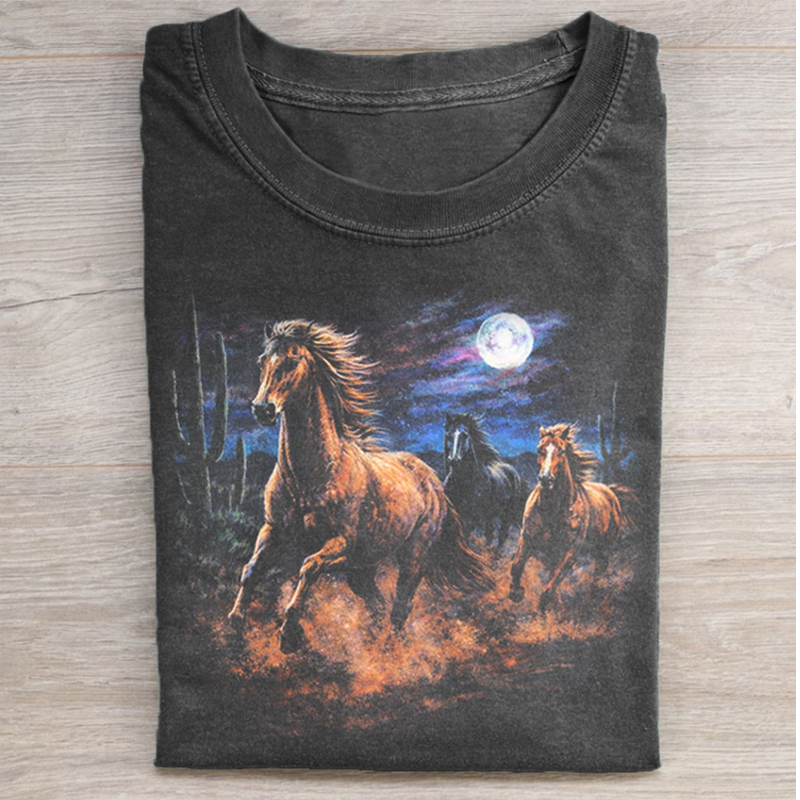 Wild Horses Vintage 90s Graphic T-shirt