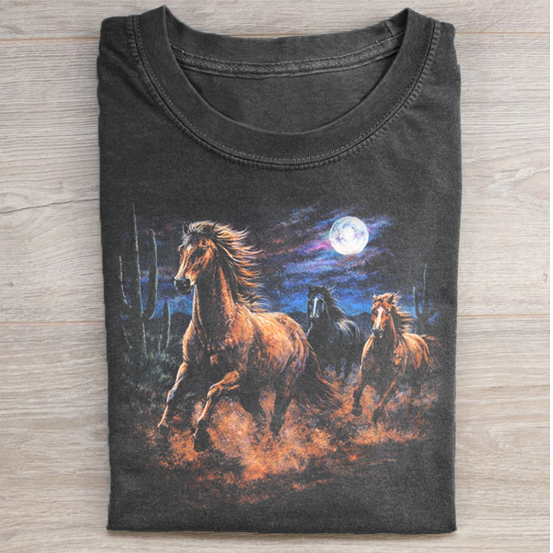 Wild Horses Vintage 90s Graphic T-shirt