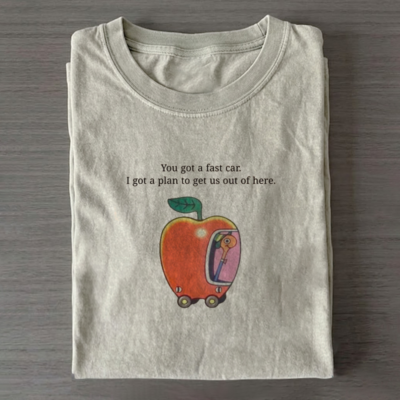 Vintage Apple Car Driving T-shirt