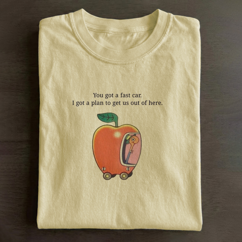 Vintage Apple Car Driving T-shirt