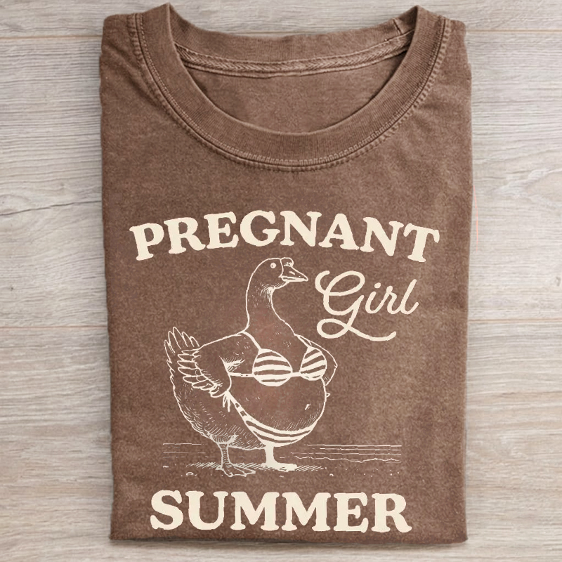 Pregnant Girl Summer T-shirt