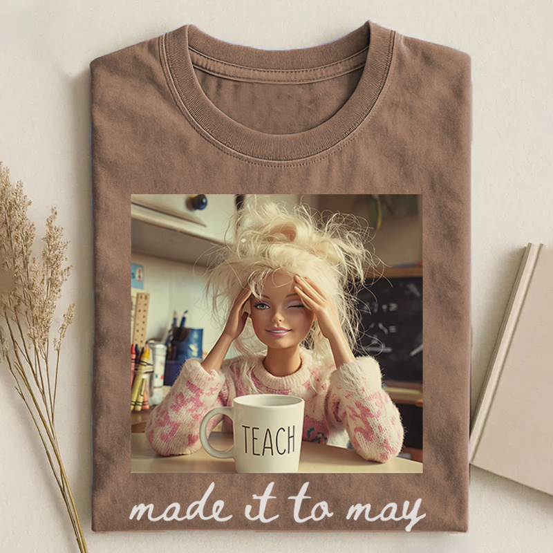 Last Day of School Teacher Doll Face Meme T-shirt