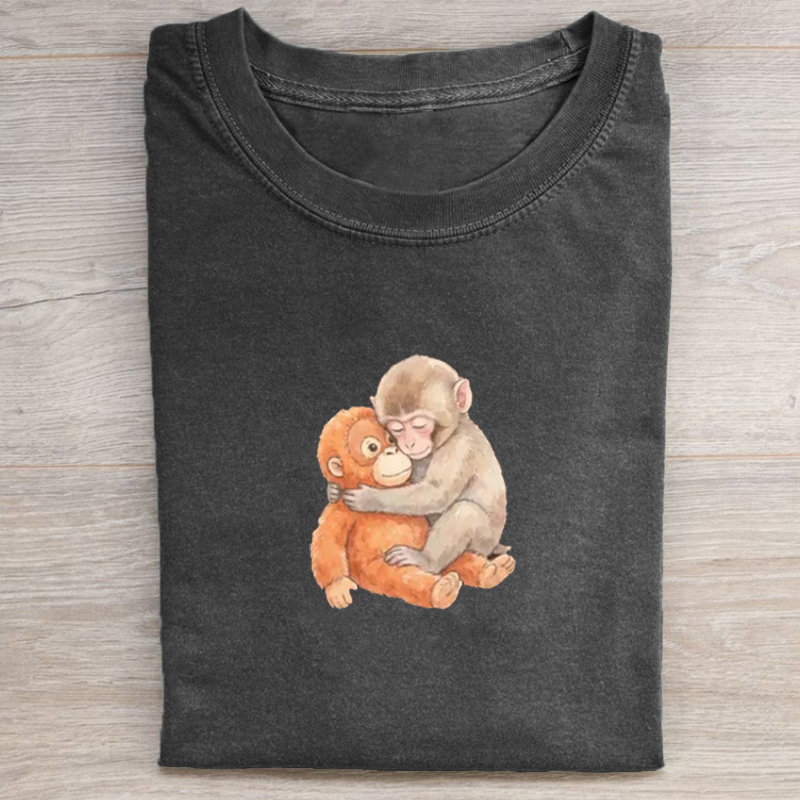 Retro Monkey Baby Punch T-shirt