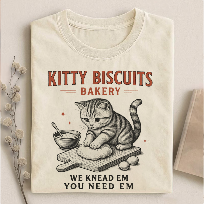 Vintage Style Kitty Biscuit T-shirt