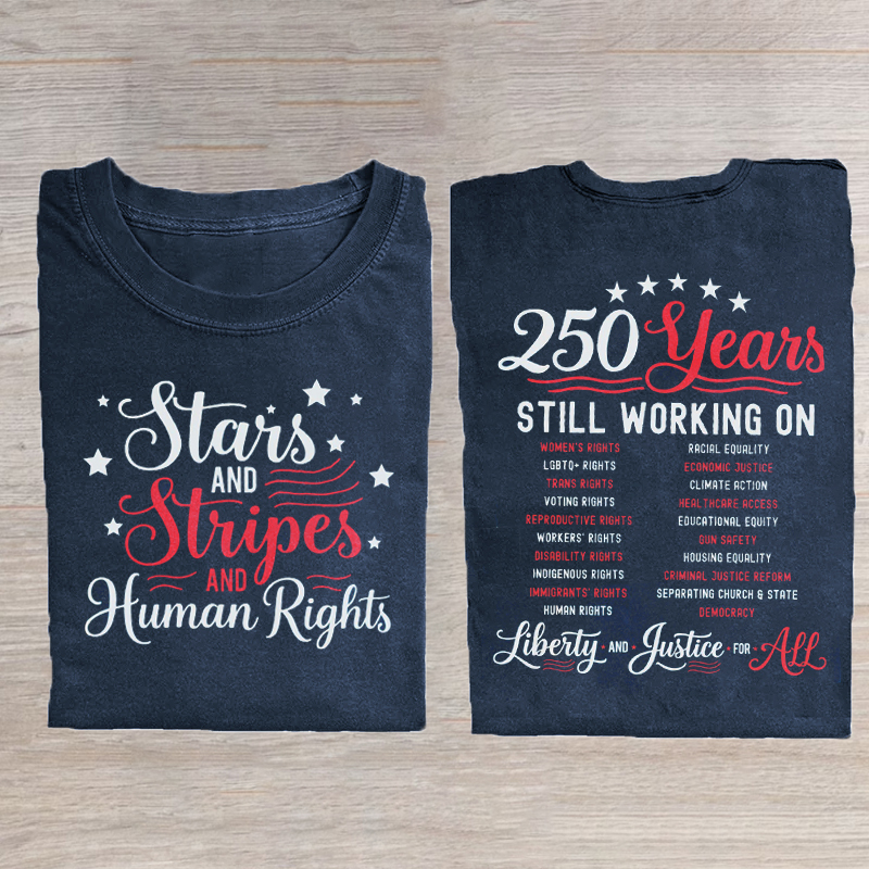 Stars and Stripes And Human Rights T-shirt