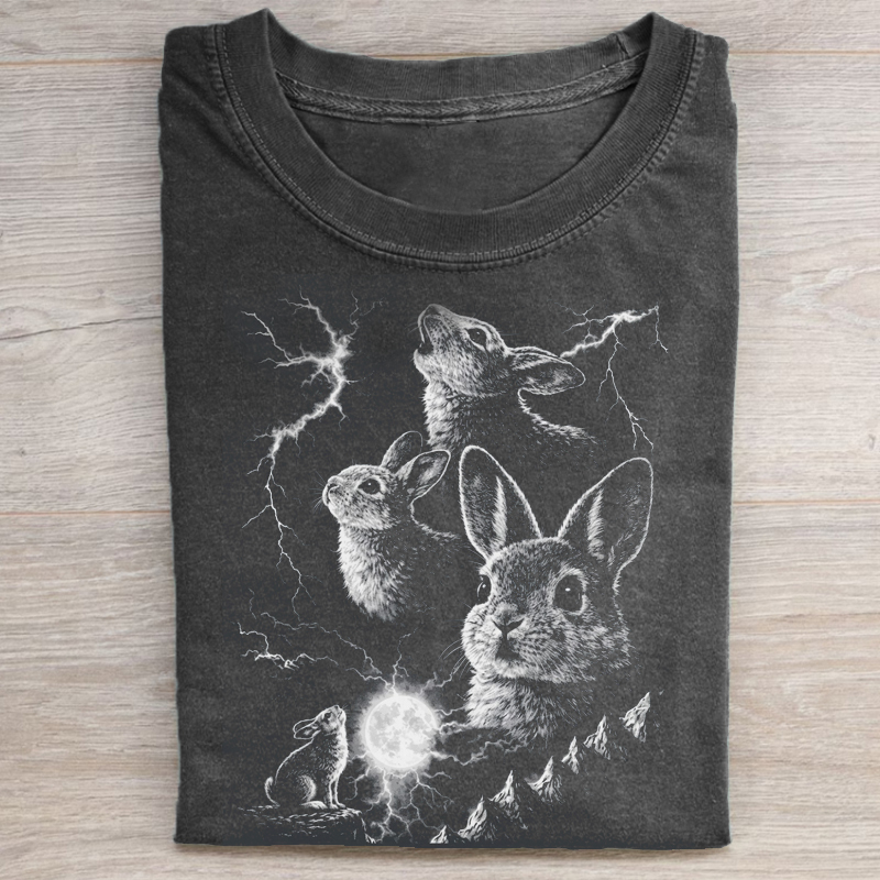 Bunny Howling to the Moon T-shirt