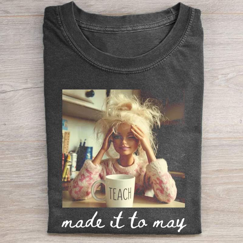 Last Day of School Teacher Doll Face Meme T-shirt