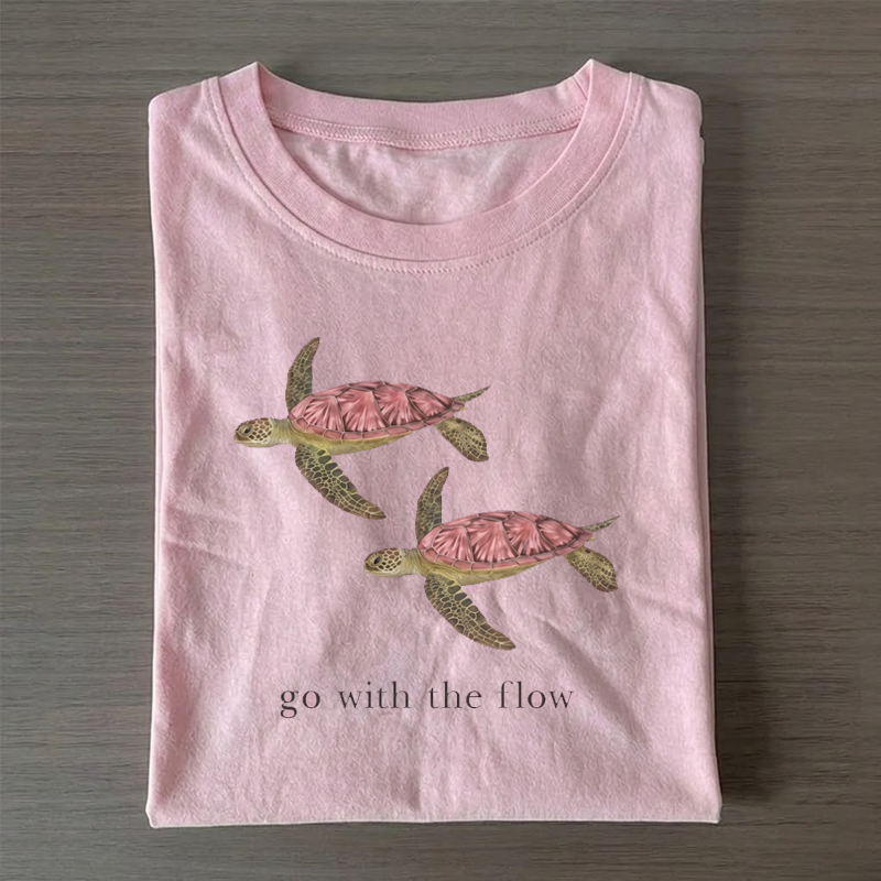 Go With The Flow Sea Turtle T-shirt