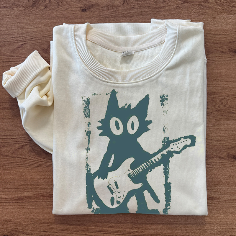 Rock Star Cat Sweatshirt