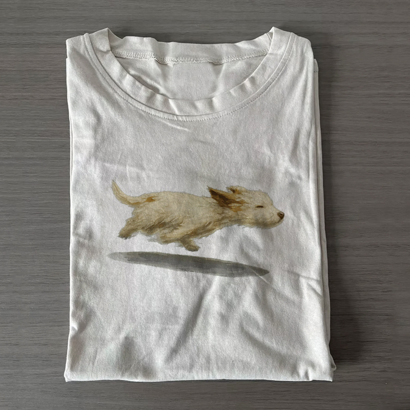 Cute Running Dog T-shirt