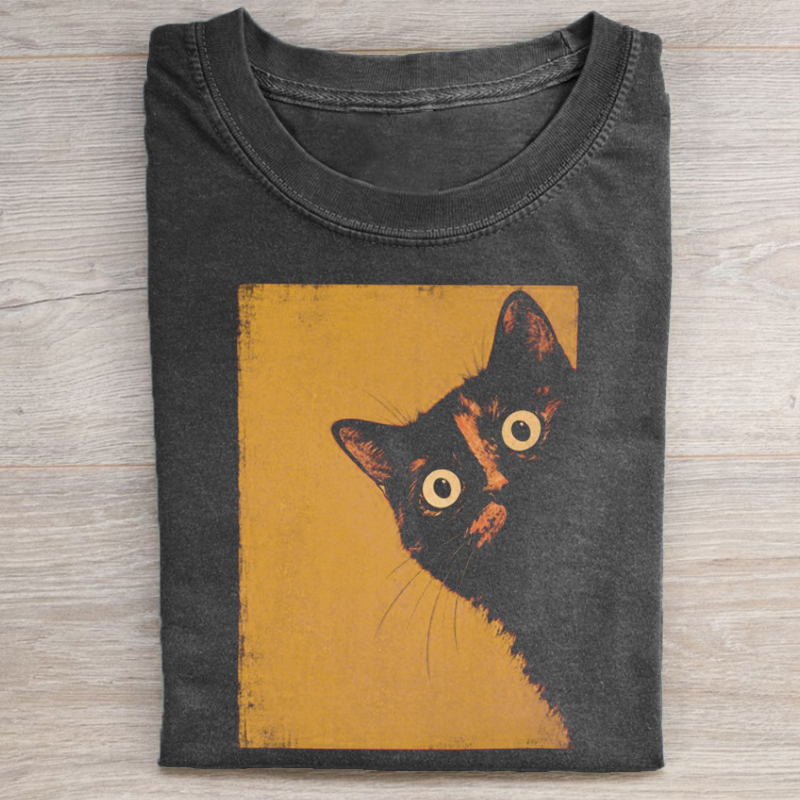 Curious Tortoiseshell Cat T-shirt