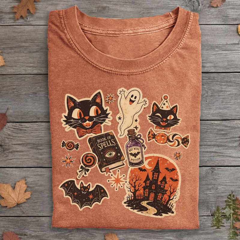 Retro Halloween Collage T-shirt