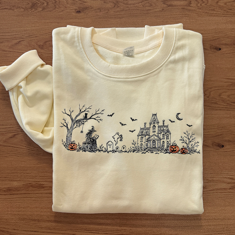 Haunted Manor Halloween Sweatshirt