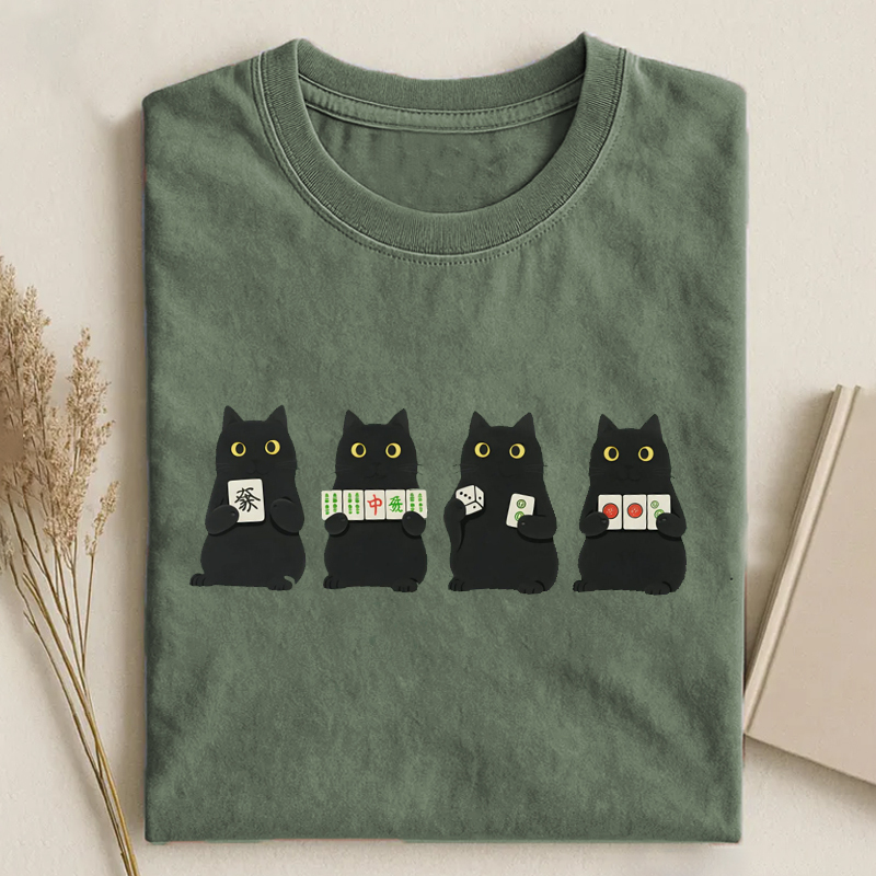 Mahjong Black Cat T-shirt