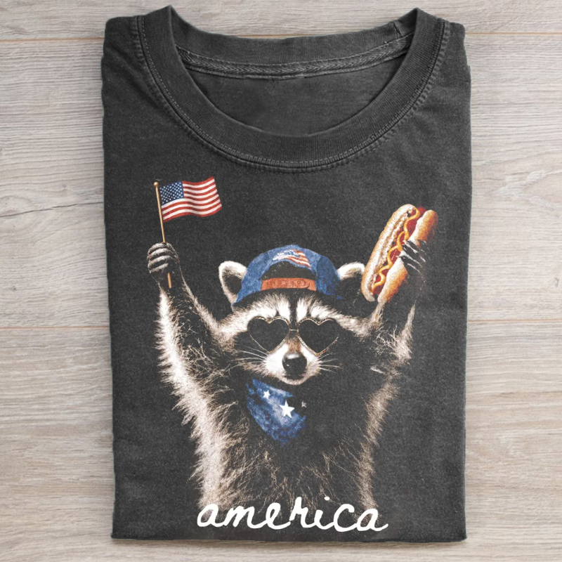 Patriotic Raccoon T-shirt