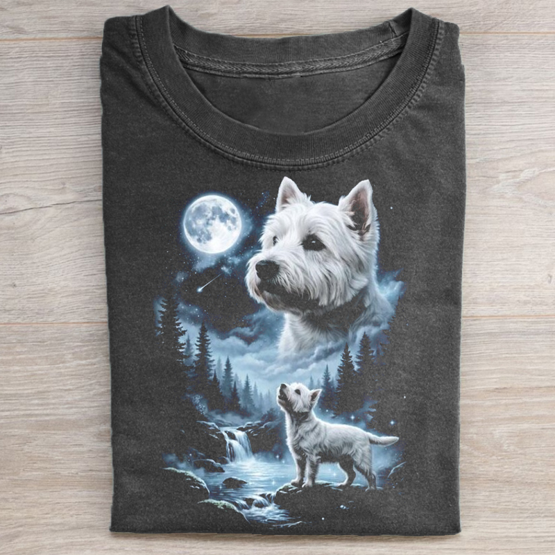 Westie Howling to the Moon S T-shirt