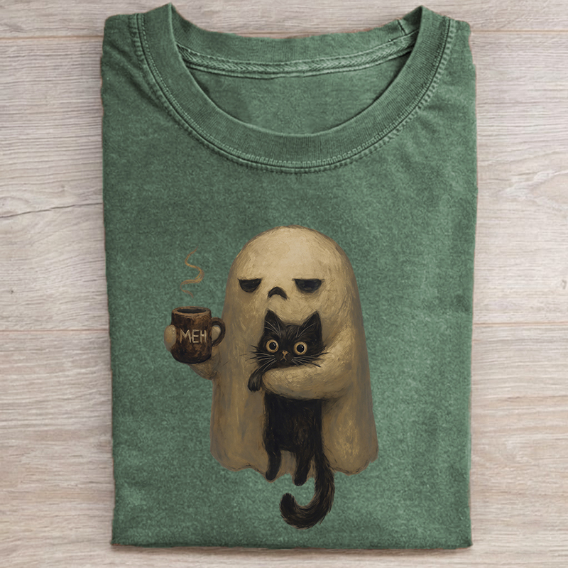 Spooky Black Cat T-shirt