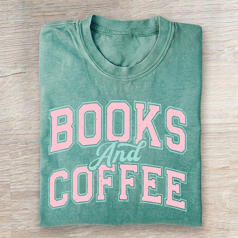 Vintage Books and Coffee T-shirt