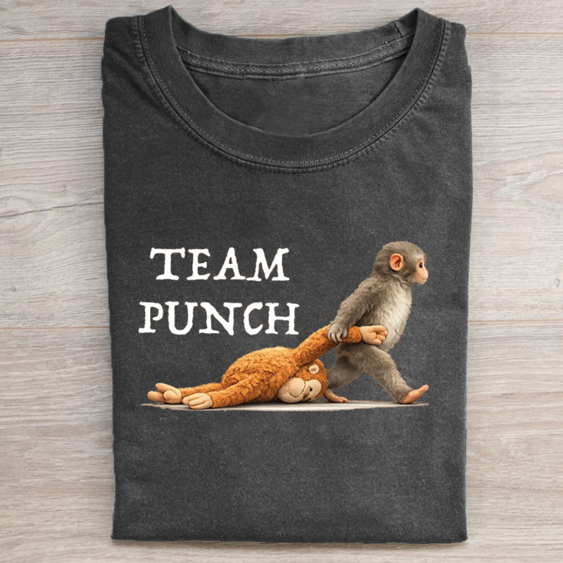 Retro Monkey Baby Punch T-shirt
