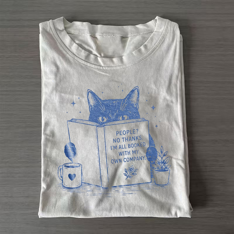 Retro Introvert Cat T-shirt