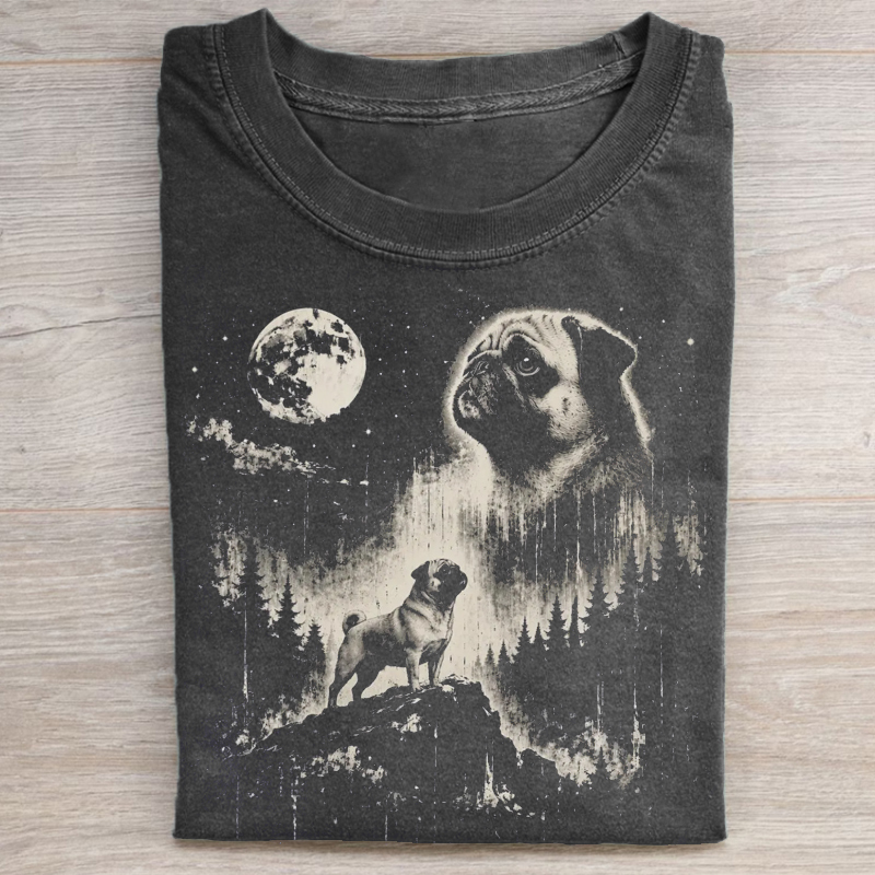 Vintage Funny Pug T-shirt