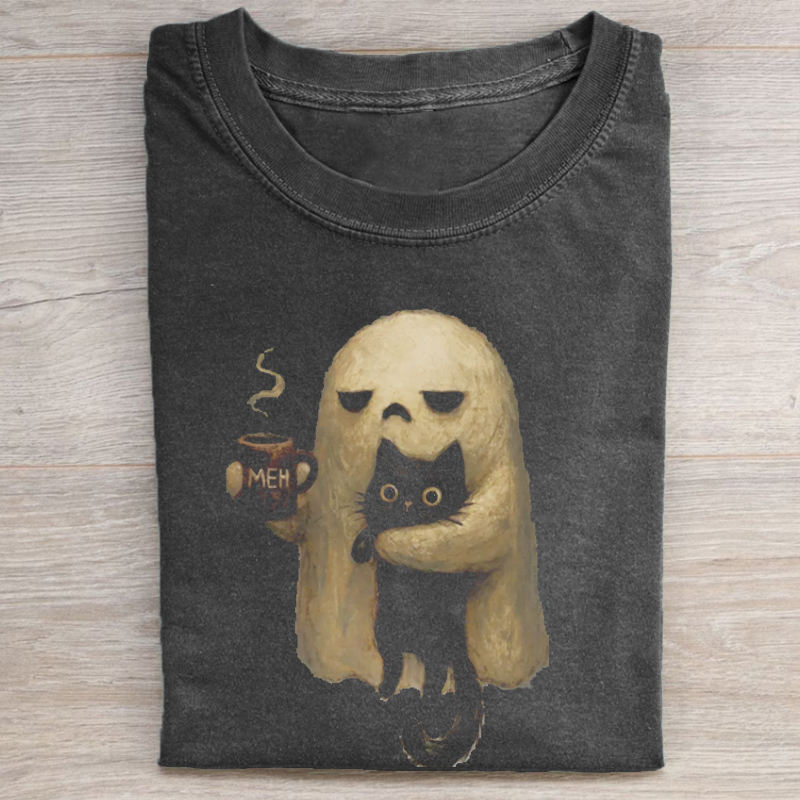 Spooky Black Cat T-shirt