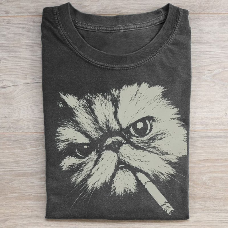 Smoking Persian Cat T-shirt