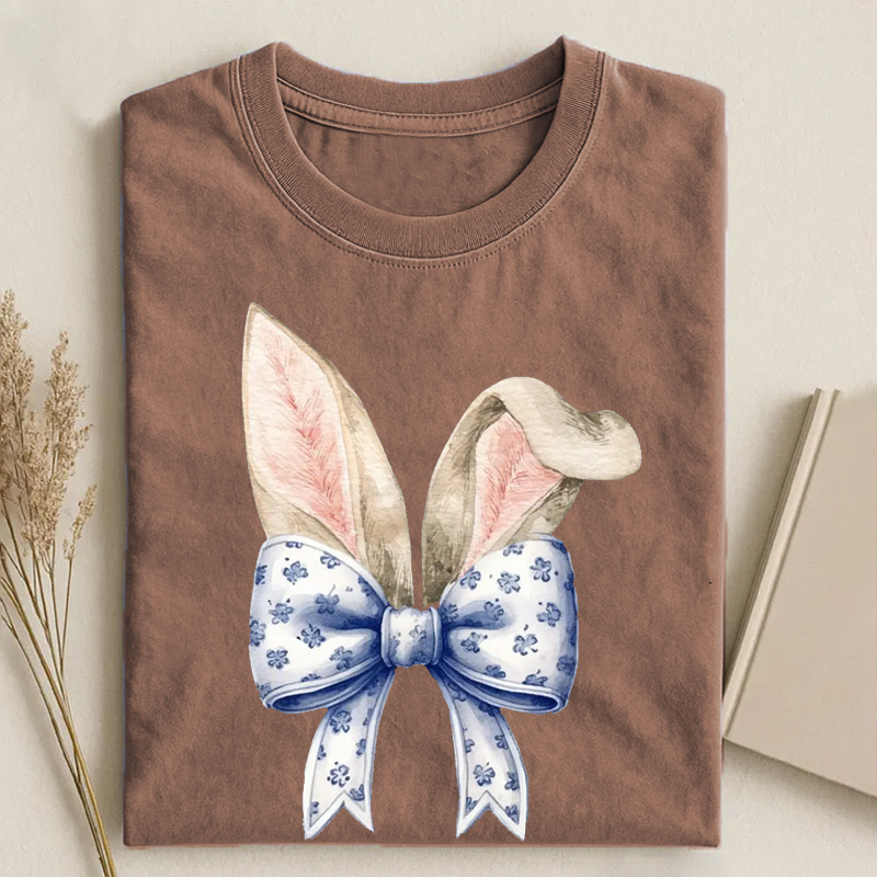 Cute Bunny Ears Bow T-shirt