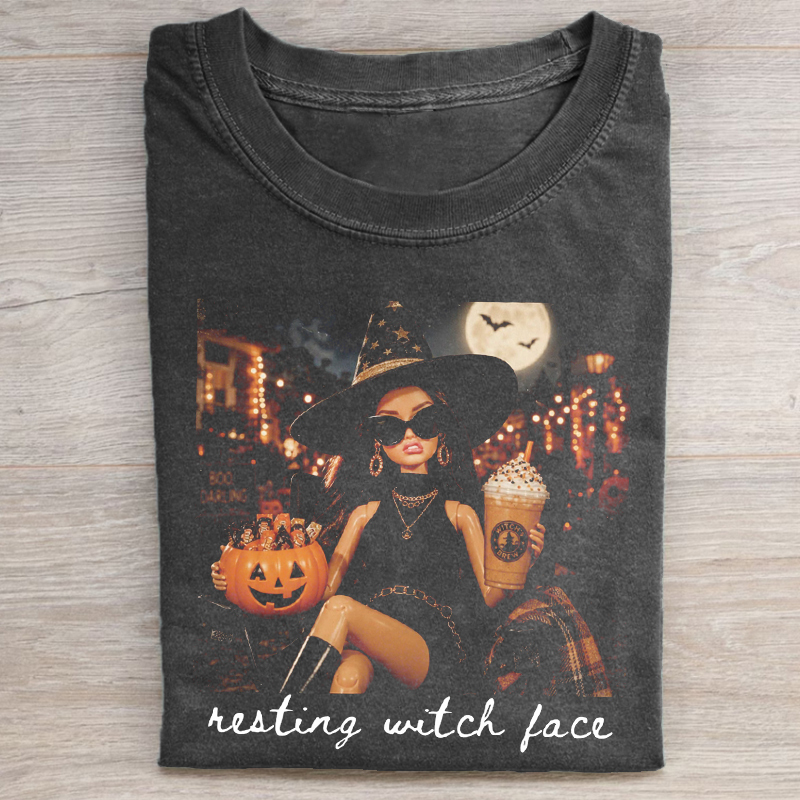 Funny Doll Face Halloween T-shirt