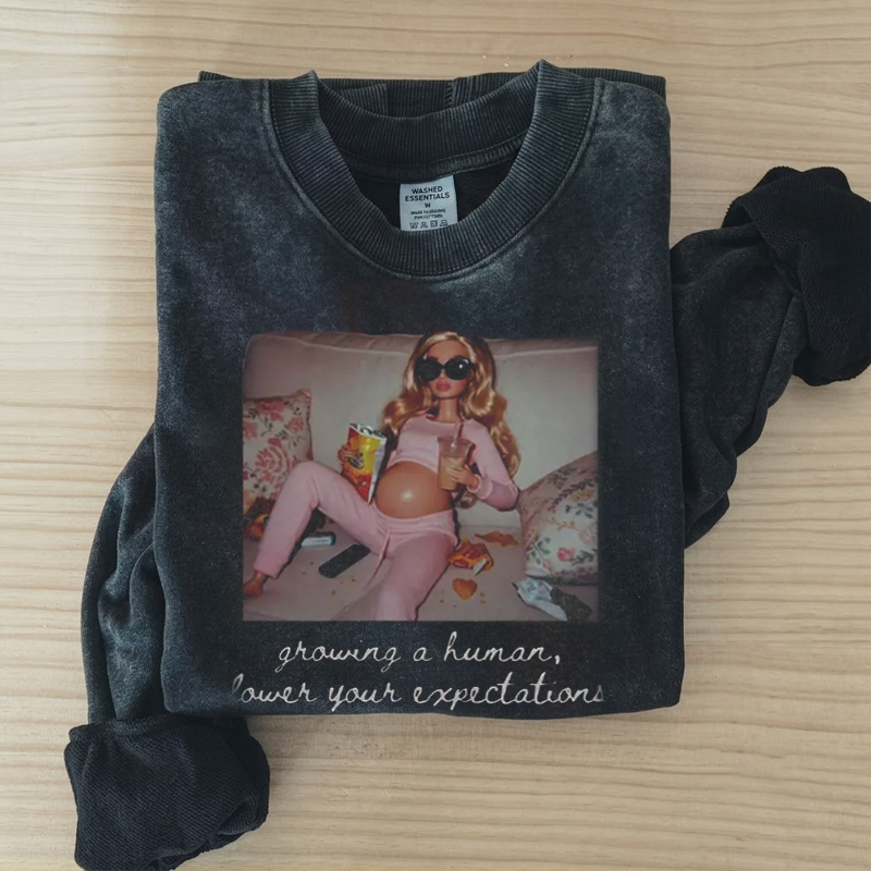 Funny Pregnancy Announcement wash Sweatshirt