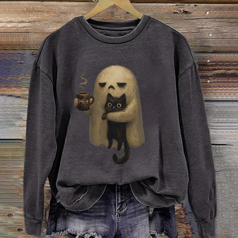 Spooky Black Cat Sweatshirt