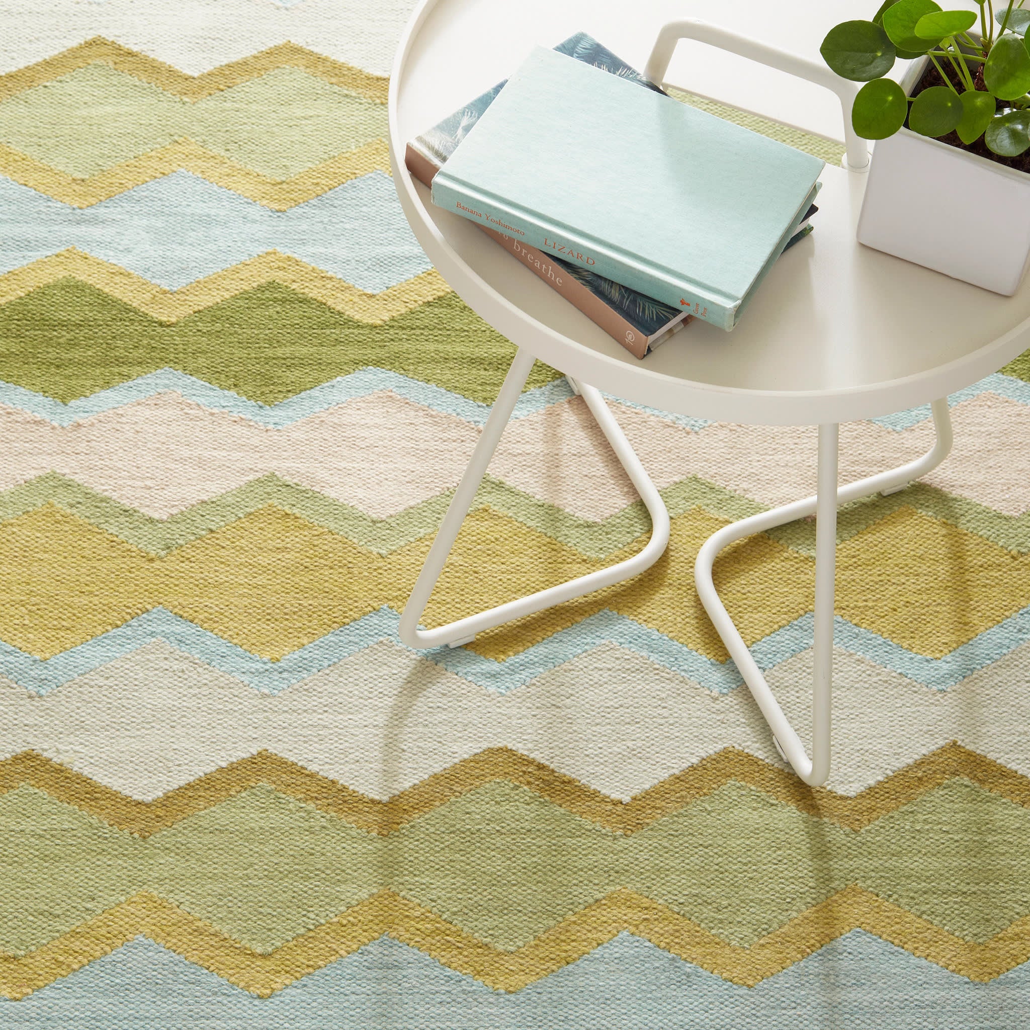 Safety Net Handwoven Indoor/Outdoor Rug | Green