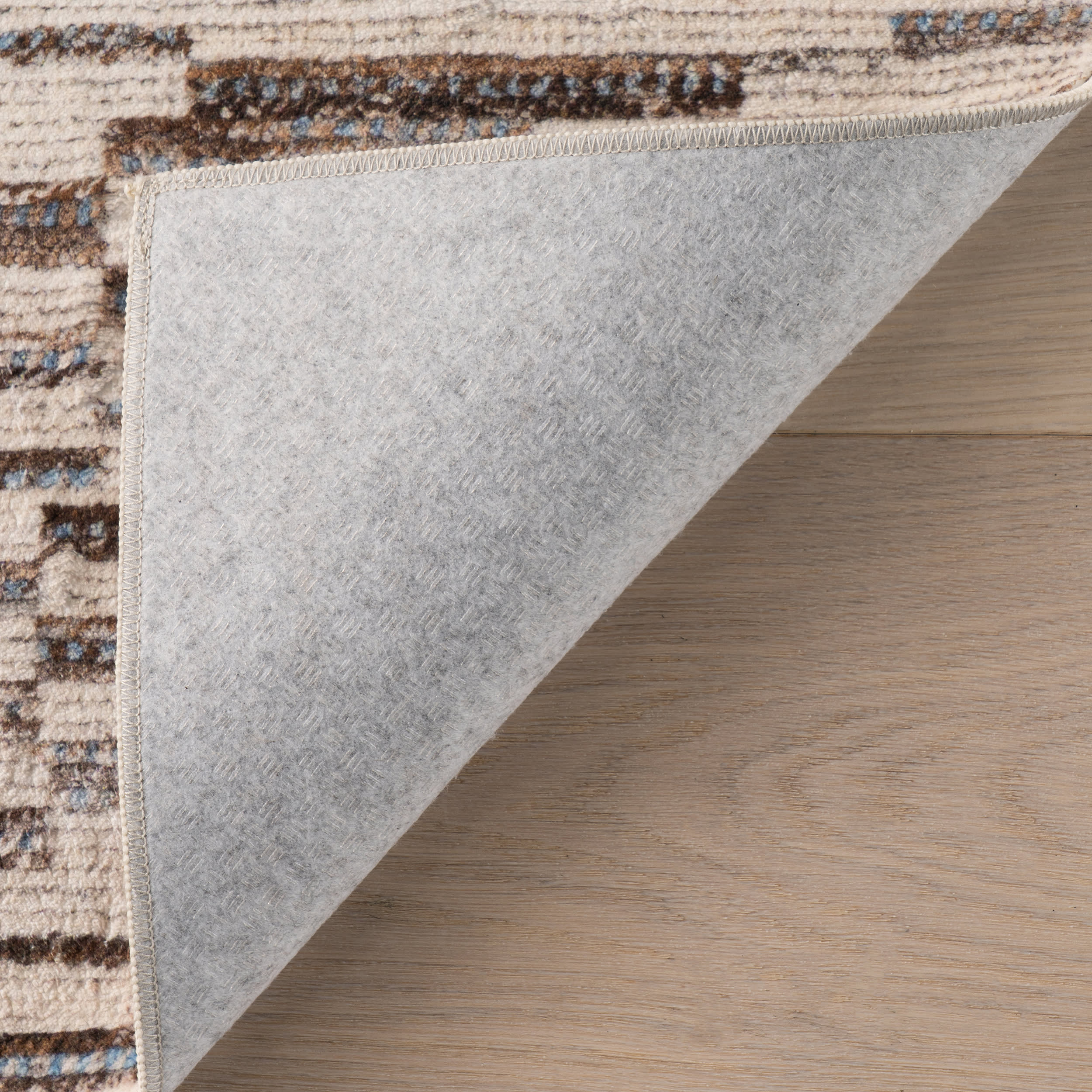 Sola Abstract Washable Rug | Beige