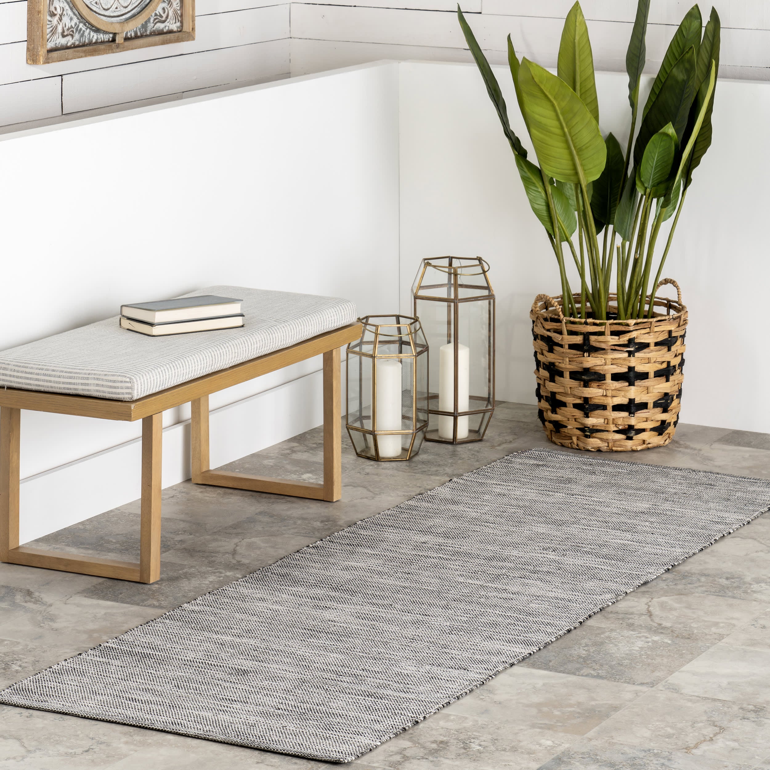 Solid Handwoven Indoor/Outdoor Rug | Grey