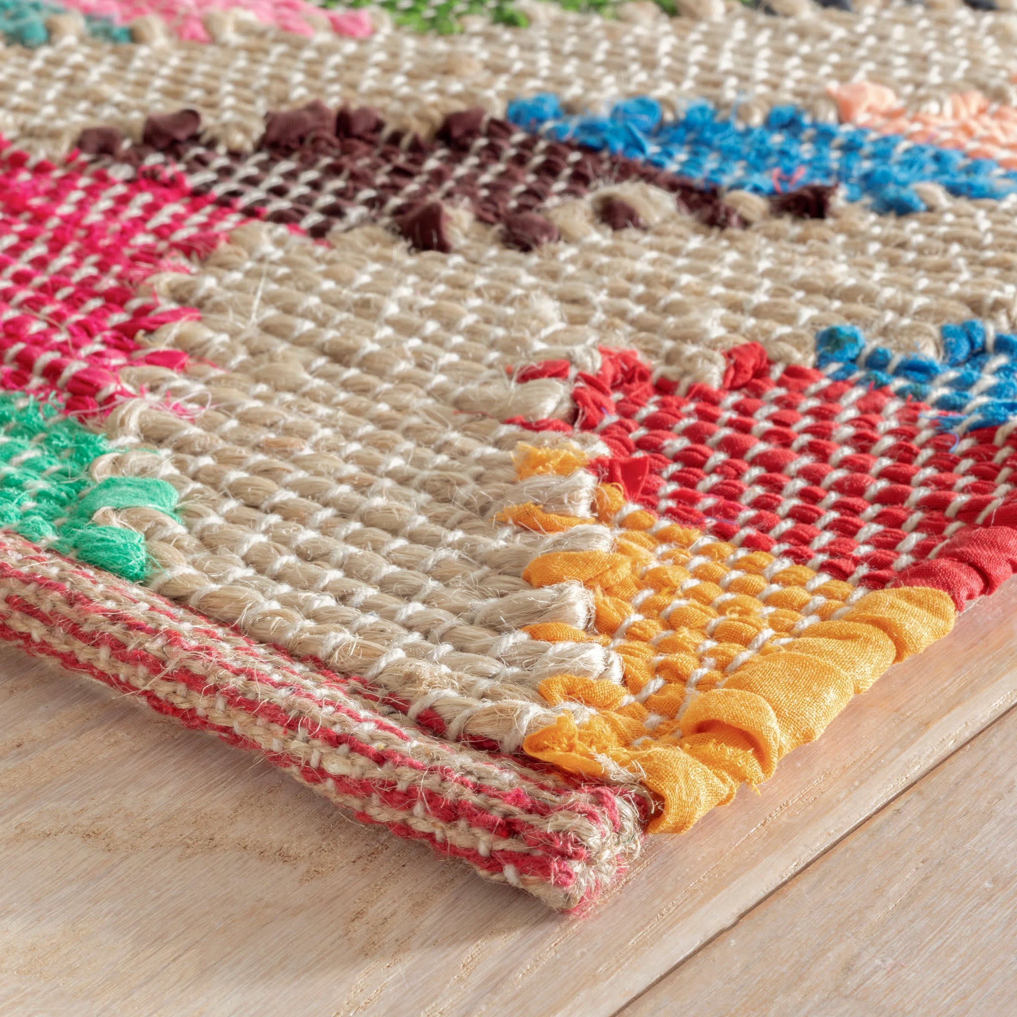 Tetra Chindi Handwoven Jute Rug | Multi