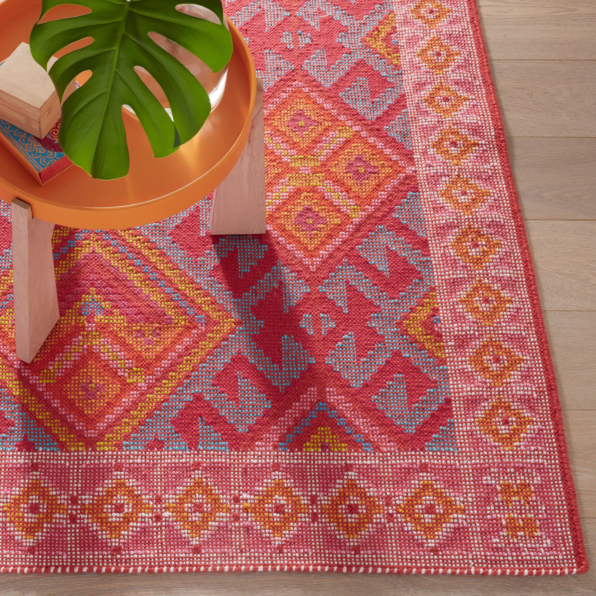 Valencia Kilim Handwoven Indoor/Outdoor Rug | Spice