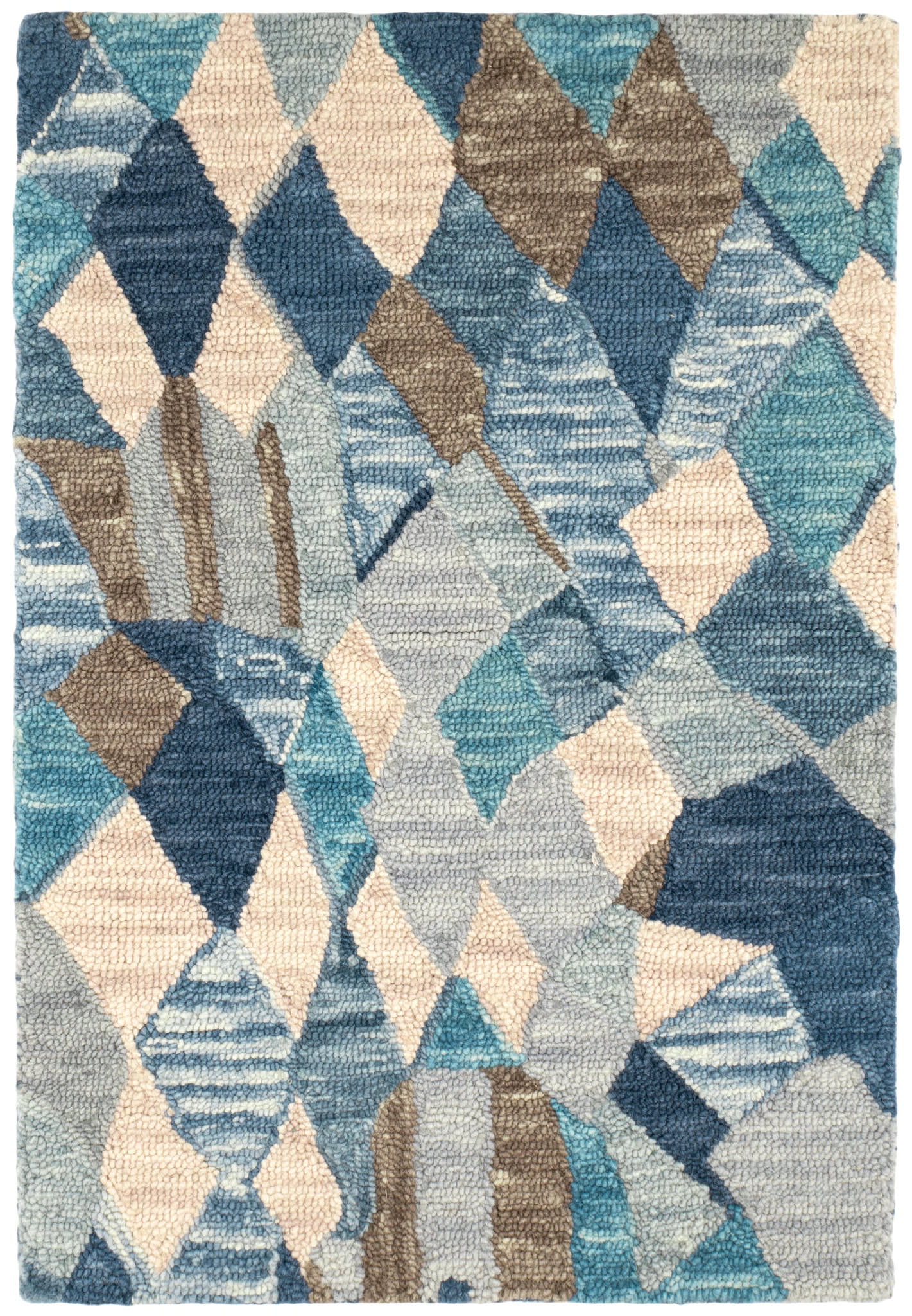Deer Leap Hand Hooked Wool Rug | Blue