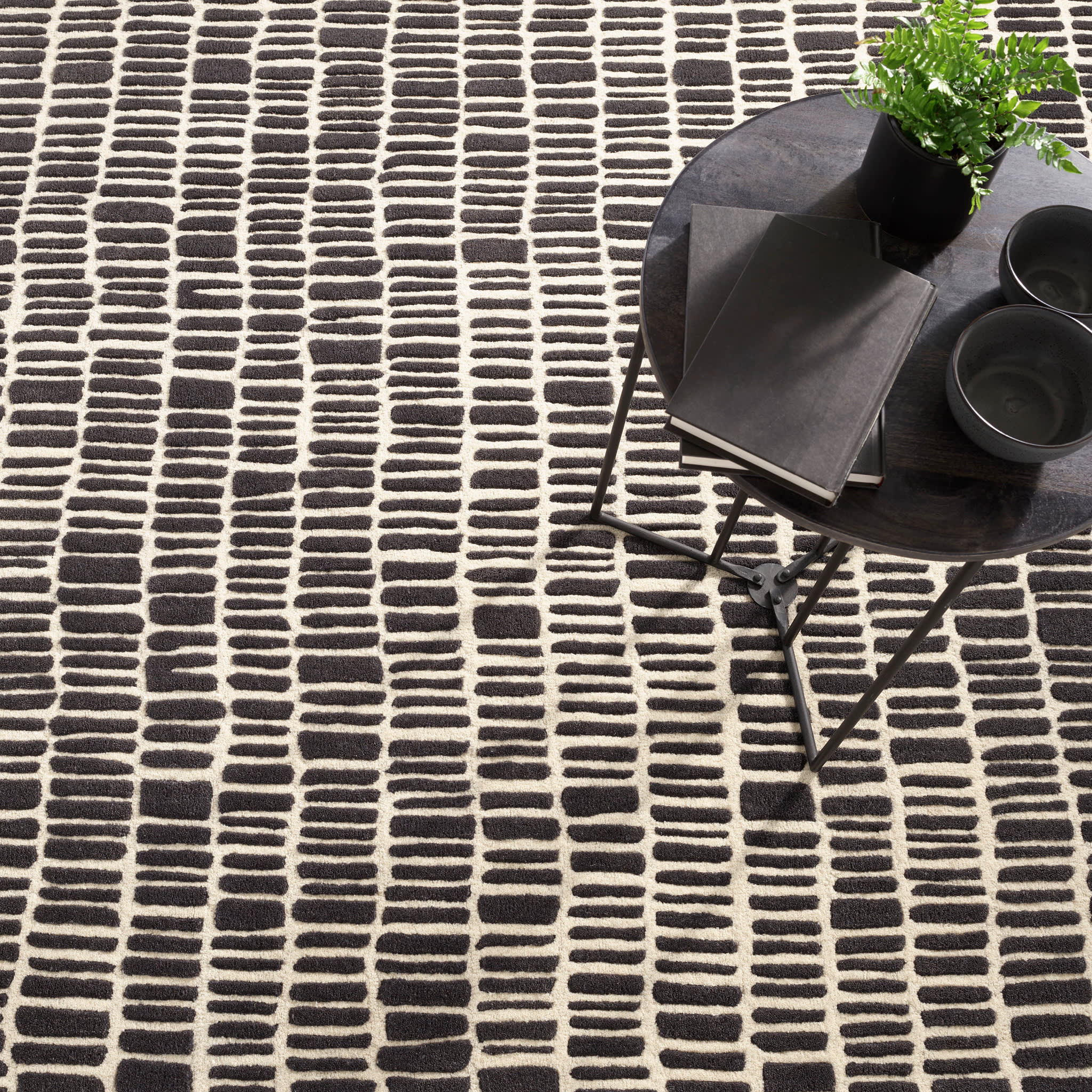 Hand Tufted Wool Rug | Charcoal