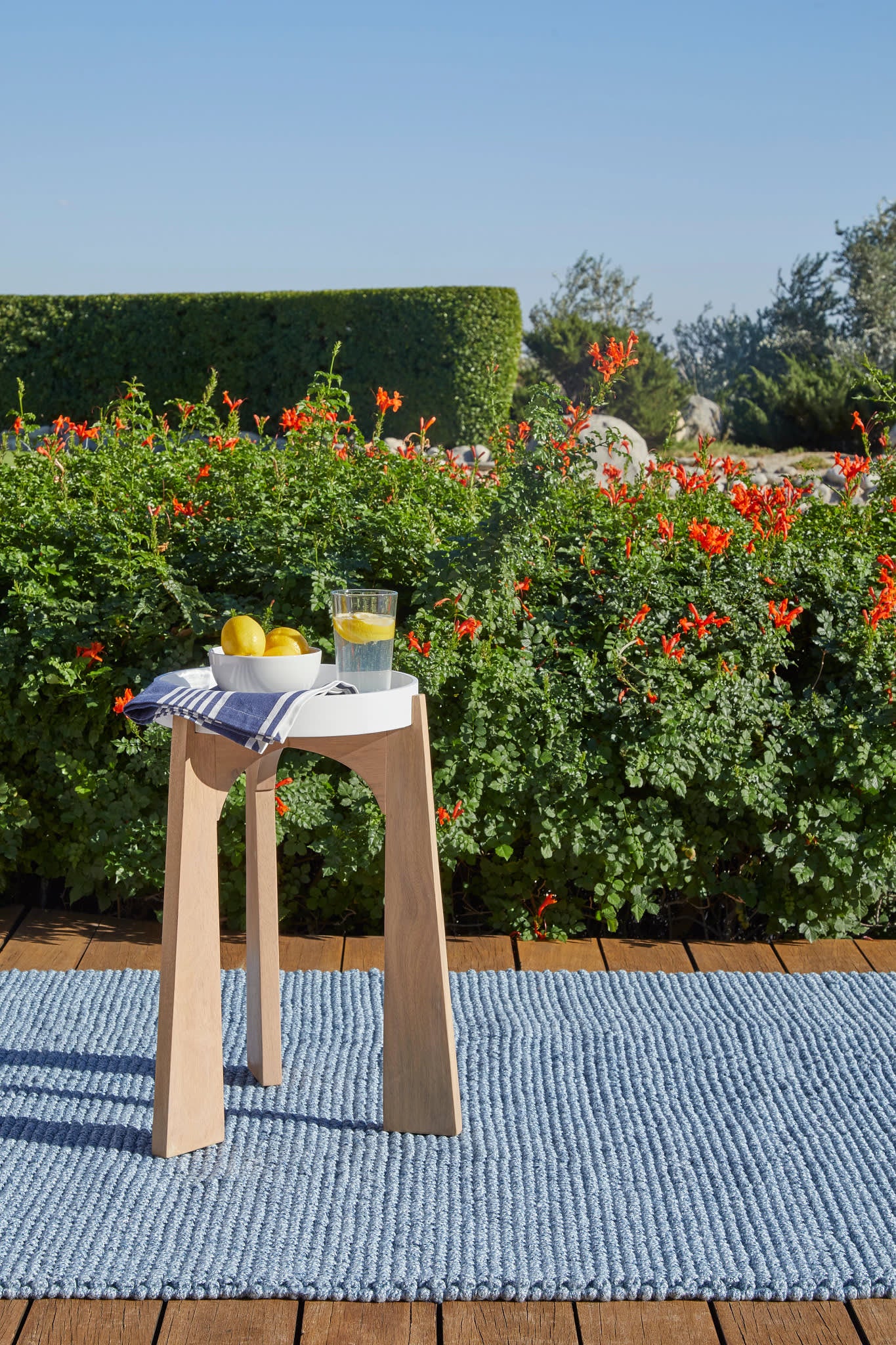 Veranda Handwoven Performance Rug | Denim